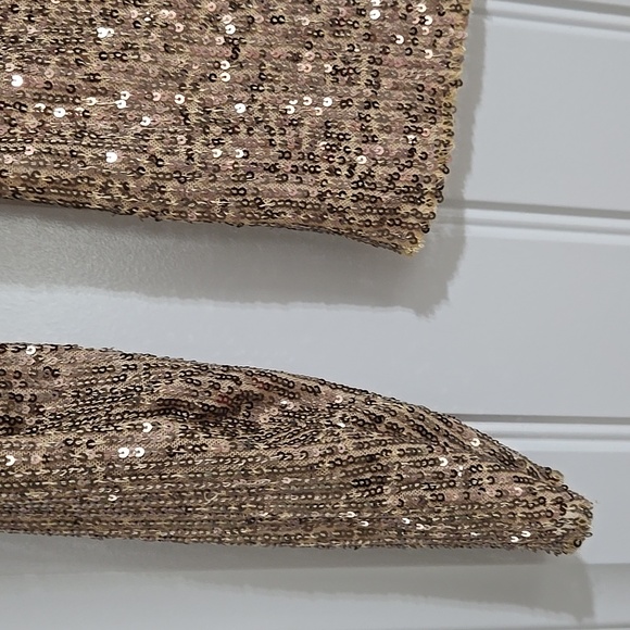 Free People Intimately Gold Rush Long Sleeve Top Blouse Gold Combo XS NWT - Picture 3 of 6